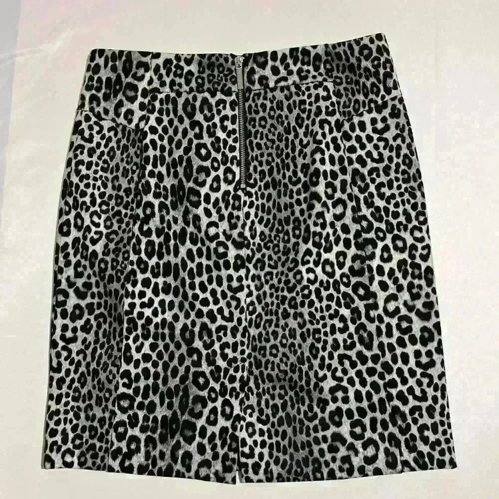 MICHAEL Michael Kors Womens Cheetah Animal Print Pencil Straight Skirt Medium￼
